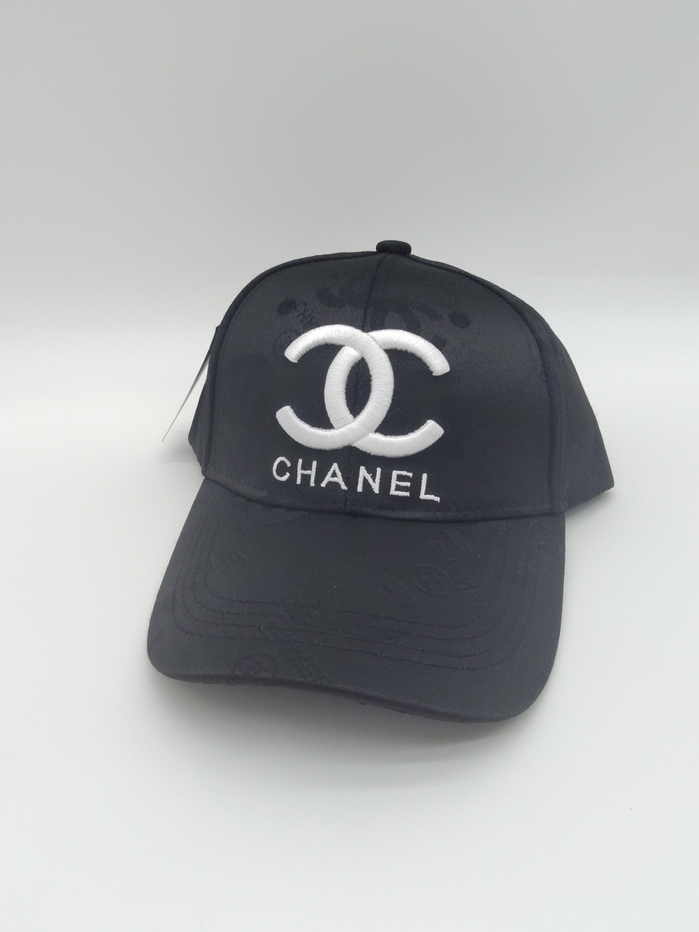CHANEL Black CC Collectible Display Piece Adjustable Black White Hat NWT
